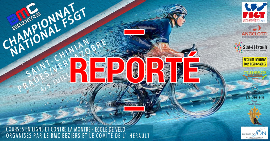 Reporté - Championnat National de Cyclisme sur route et contre-la-montre FSGT 