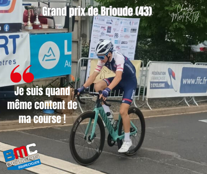 Charles MARTY au Prix de la gare U17 à Brioude (43) !