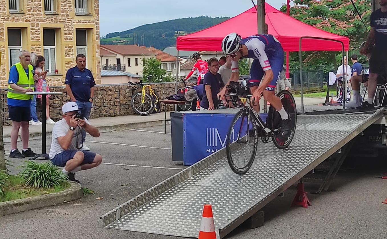 Gabriel en action au Tour de la Vallée de la Trambouze