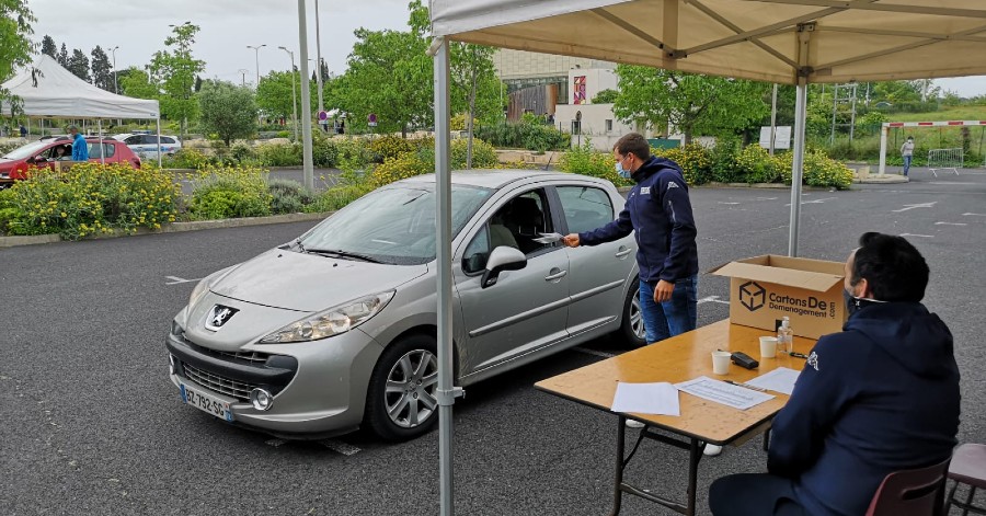 Le BMC Béziers a participé à l'opération Masques en Drive mis en place par la Ville de Béziers !