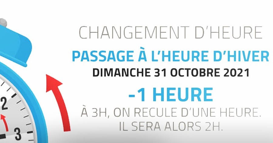 Ce samedi soir n'oubliez pas de reculer votre montre d'une heure !