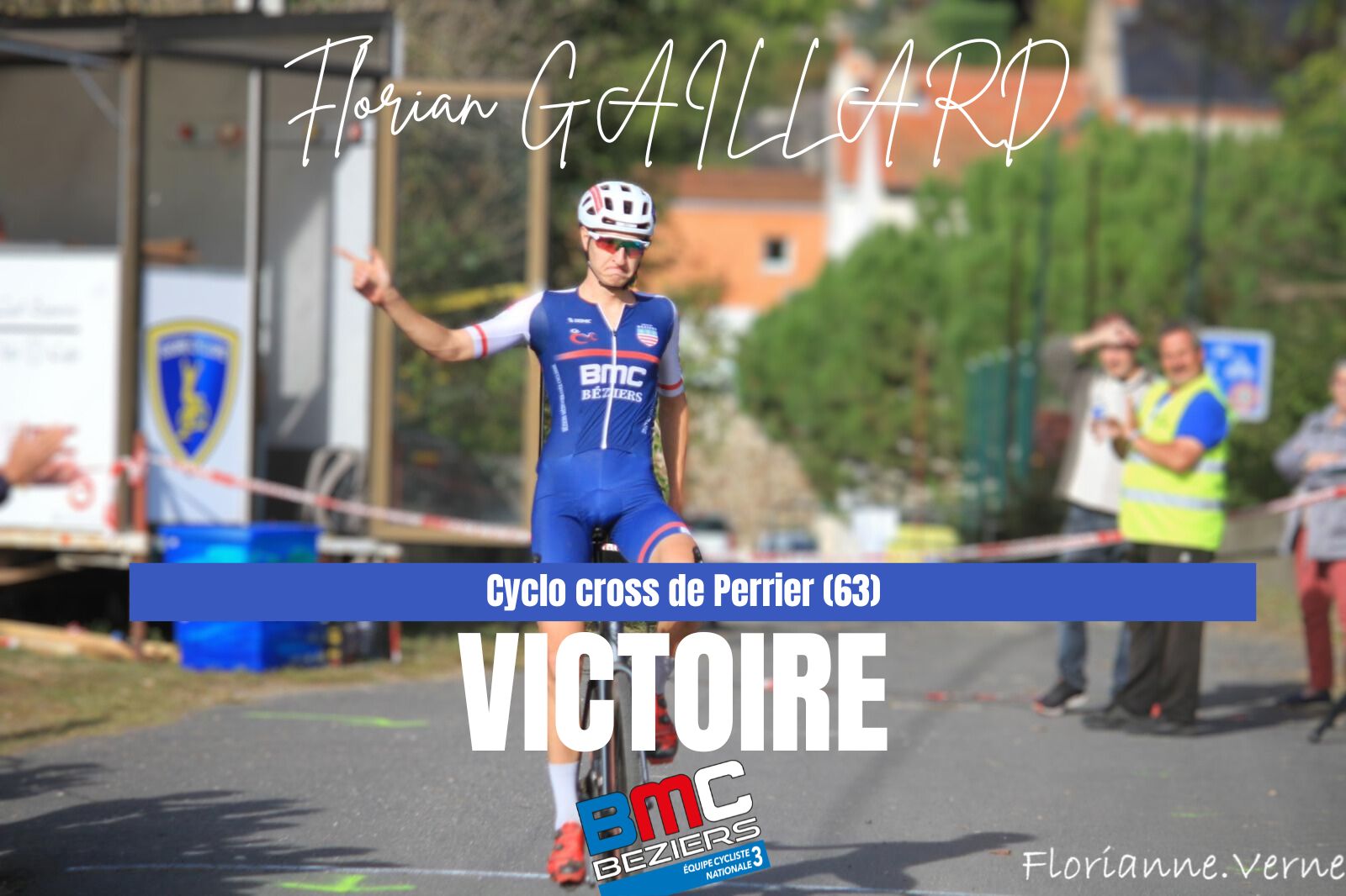 Victoire de Florian GAILLARD à Perrier (63) en Elite FFC !