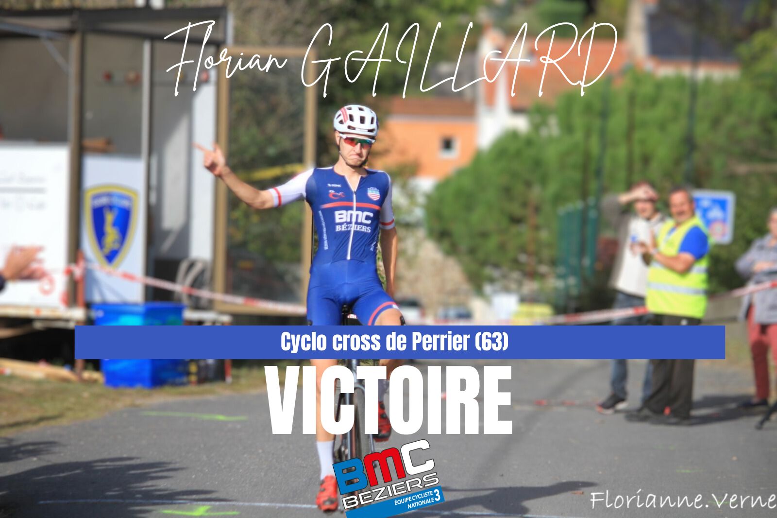 Victoire de Florian GAILLARD à Perrier (63) en Elite FFC ! 