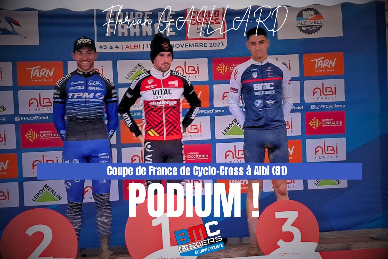 Une journée de cyclo-cross historique en coupe de France pour le Béziers Méditerranée Cyclisme!