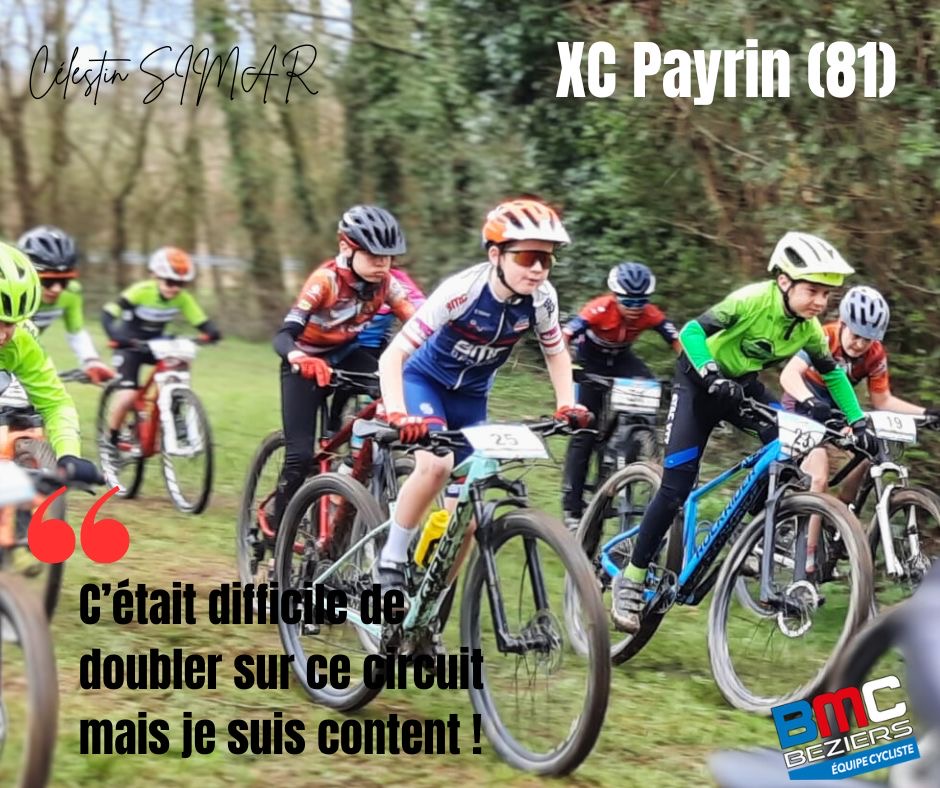 Célestin SIMAR au XC Payrin Tarn !