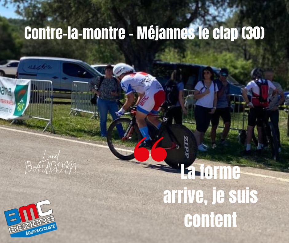 Lionel BAUDOIN performe au contre la montre de Méjannes le clap (34) !
