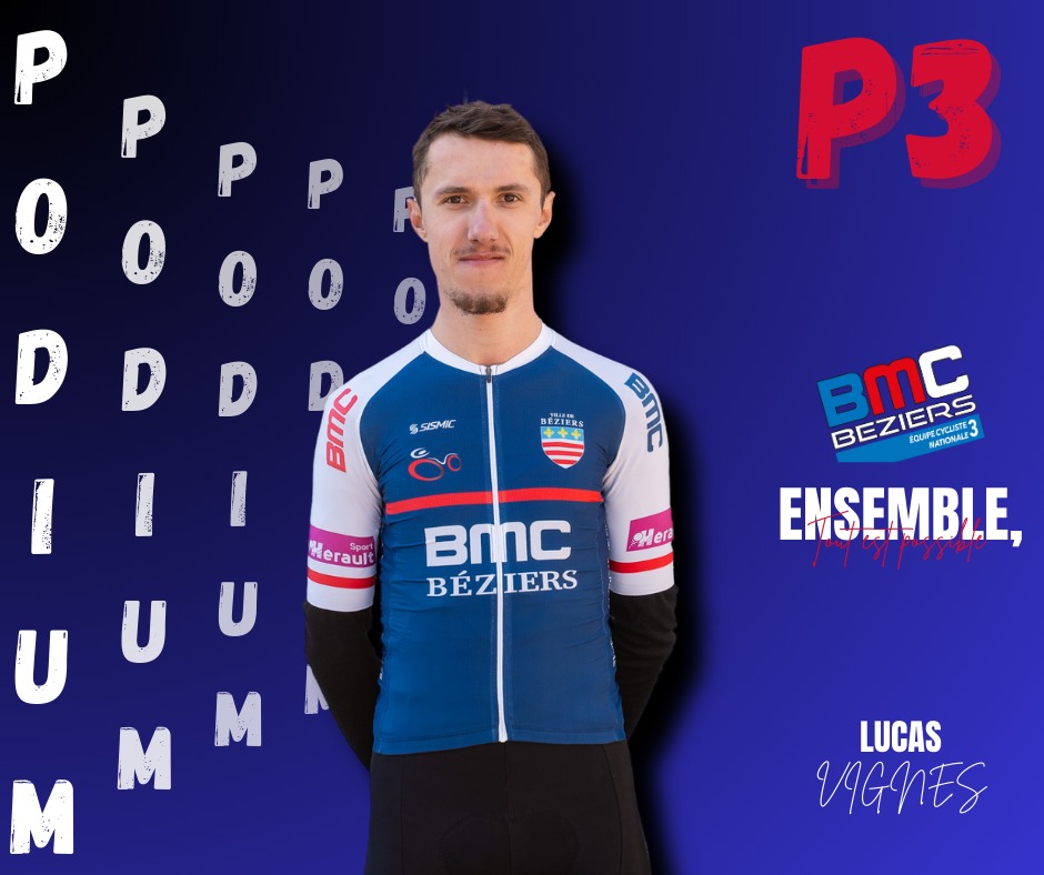 Lucas VIGNES 3ème de la 66 degrés sud manche UCI World séries Grand fondo !