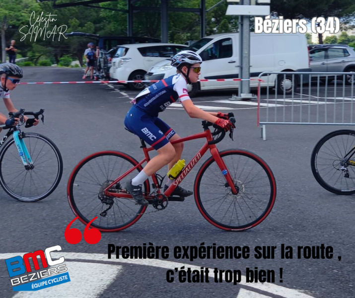 Première expérience pour Célestin sur route !