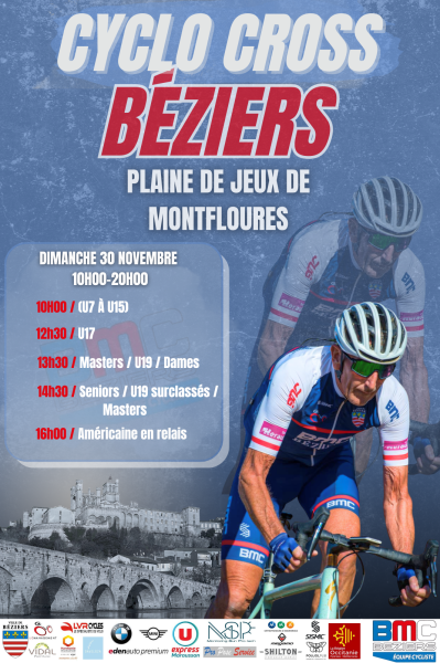 Cyclo - cross de Béziers Dimanche 30 novembre 2025